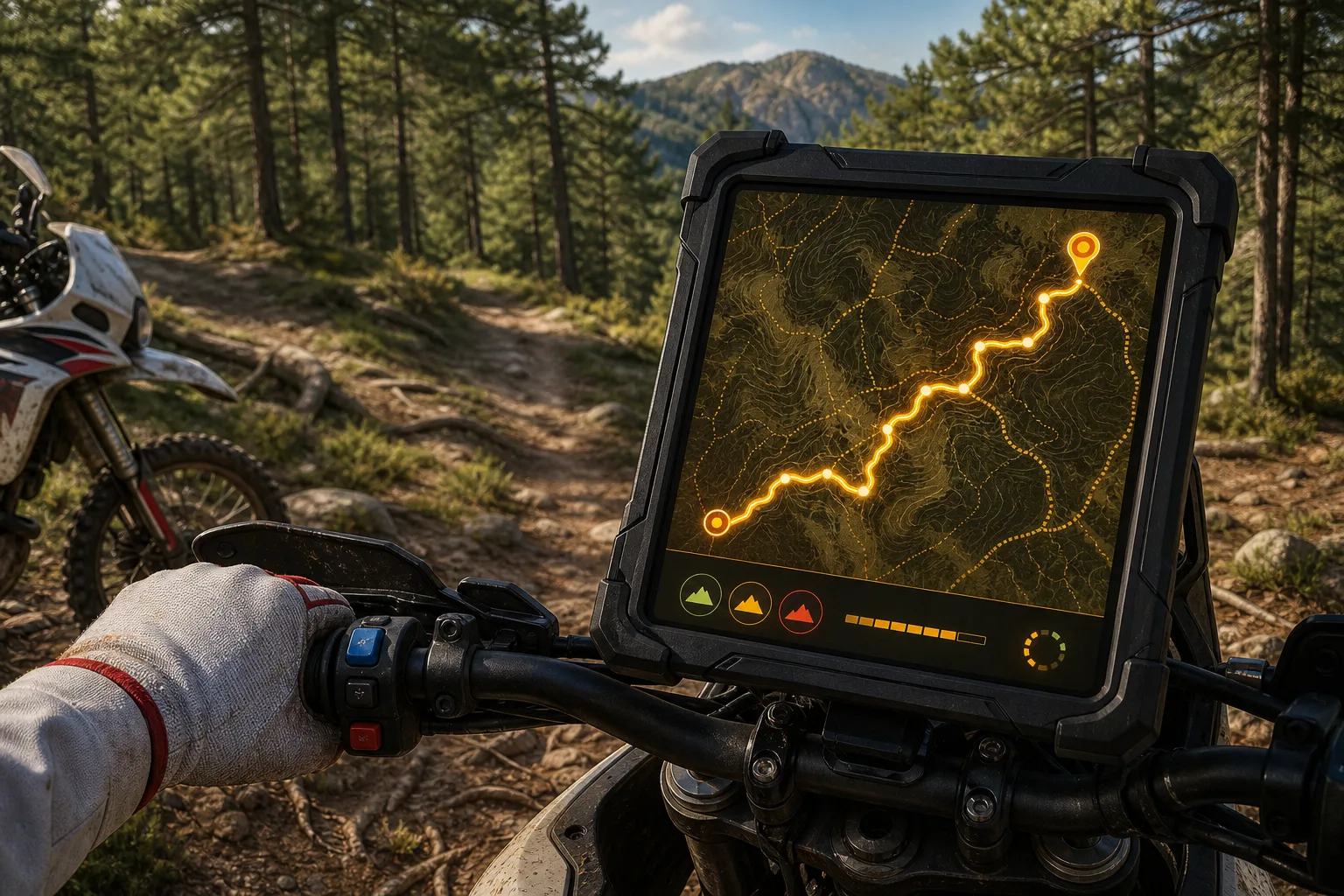 Navigation offroad sur tablette de bord